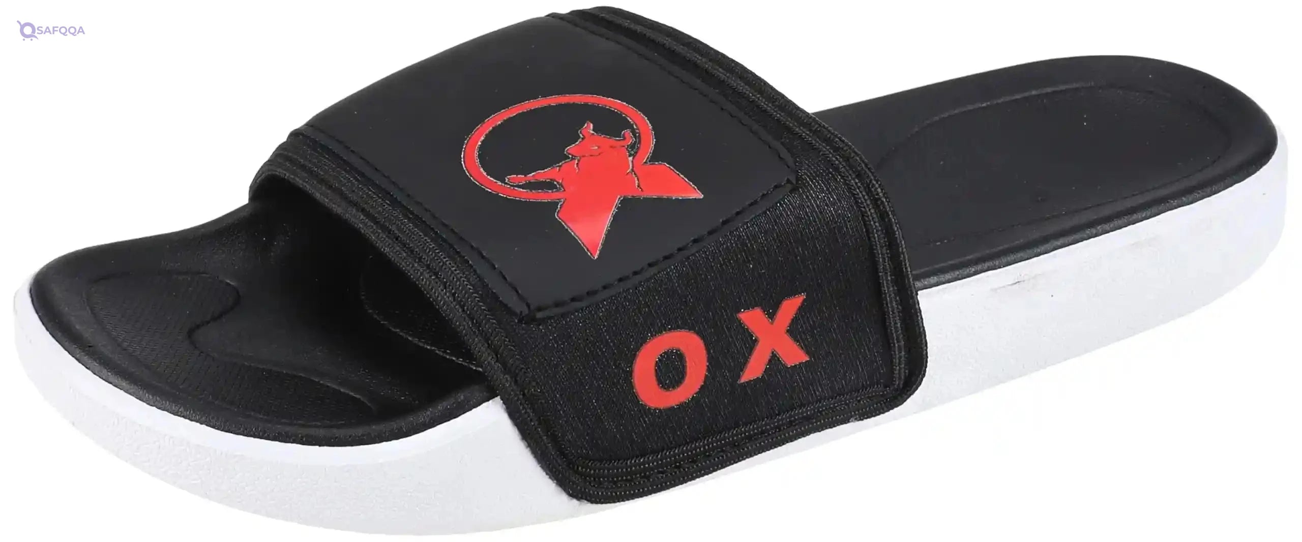 OX Rubber Black Slides OX1086 For Men - Safqqa