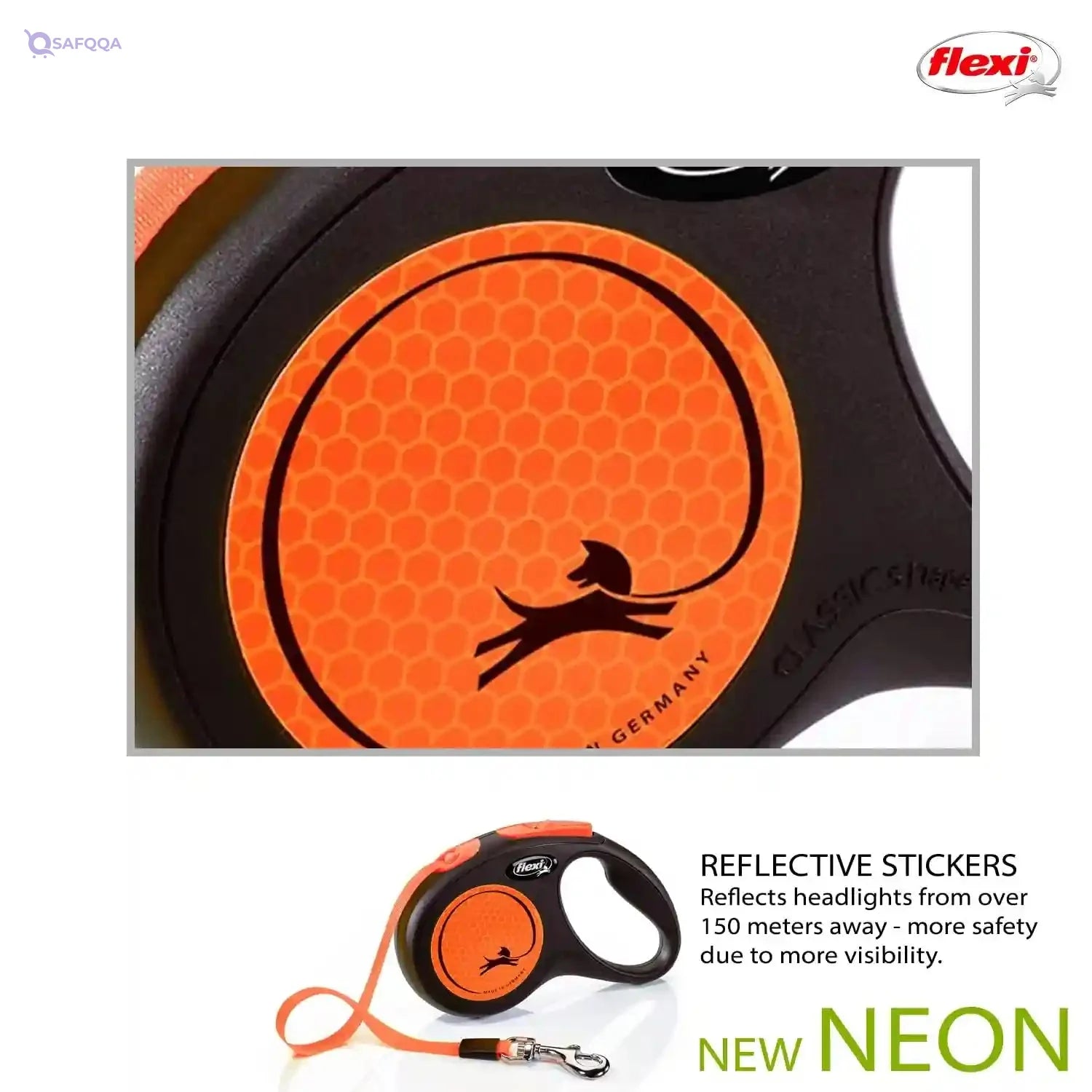Flexi Tape 5m orange For Dog - Safqqa