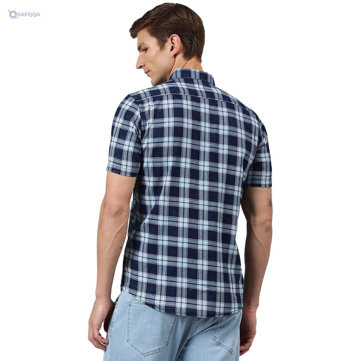 HammerSmith Indigo Checks Shirt - Safqqa
