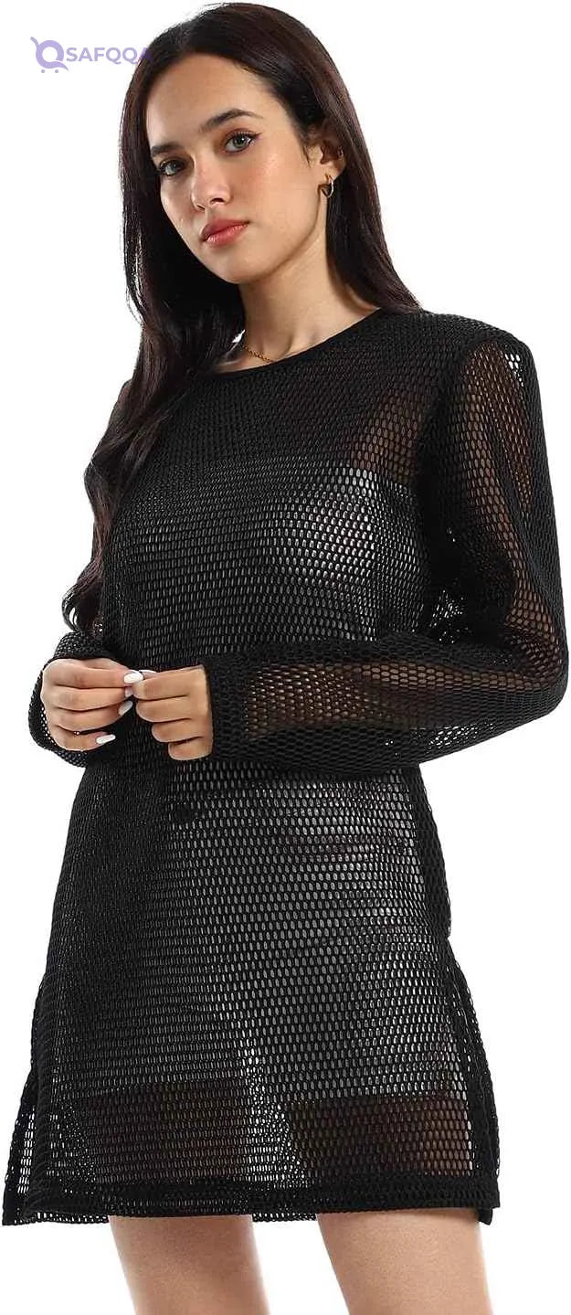 EEZEEY Women's Long Sleeve Net Cover-Up - Safqqa Egypt