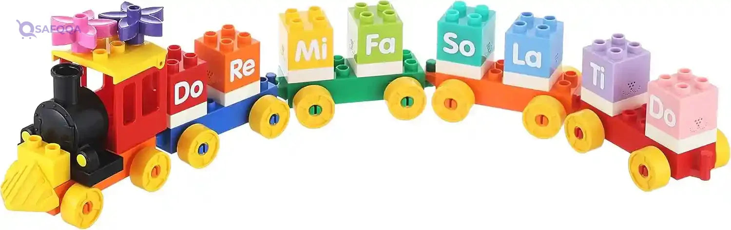 Dubie 414 Musical Train Shaped Building Blocks - 25 Pieces - Safqqa Egypt