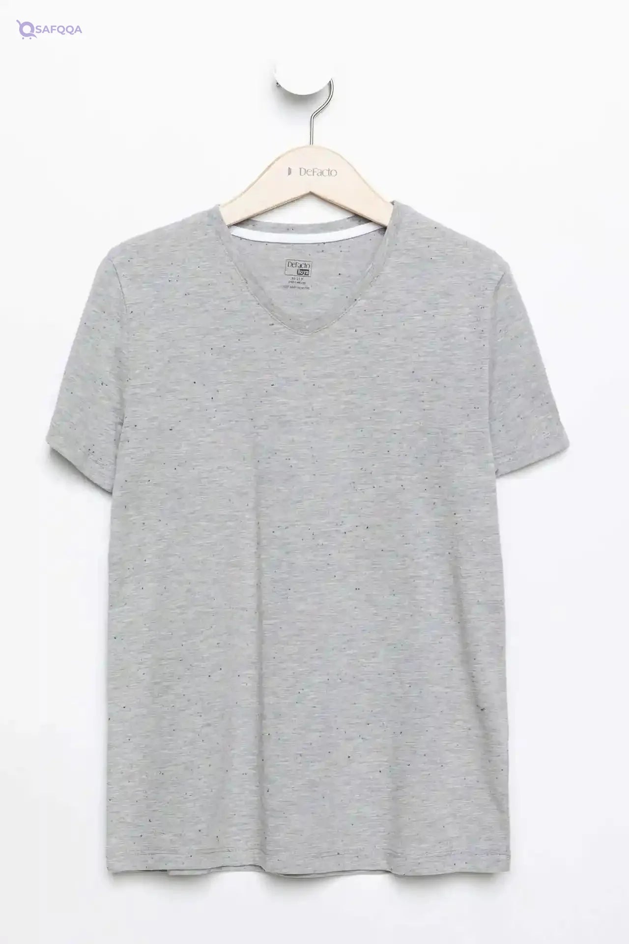 DeFacto V-Neck Regular Fit Solid T-Shirt for Boys - - Safqqa Egypt