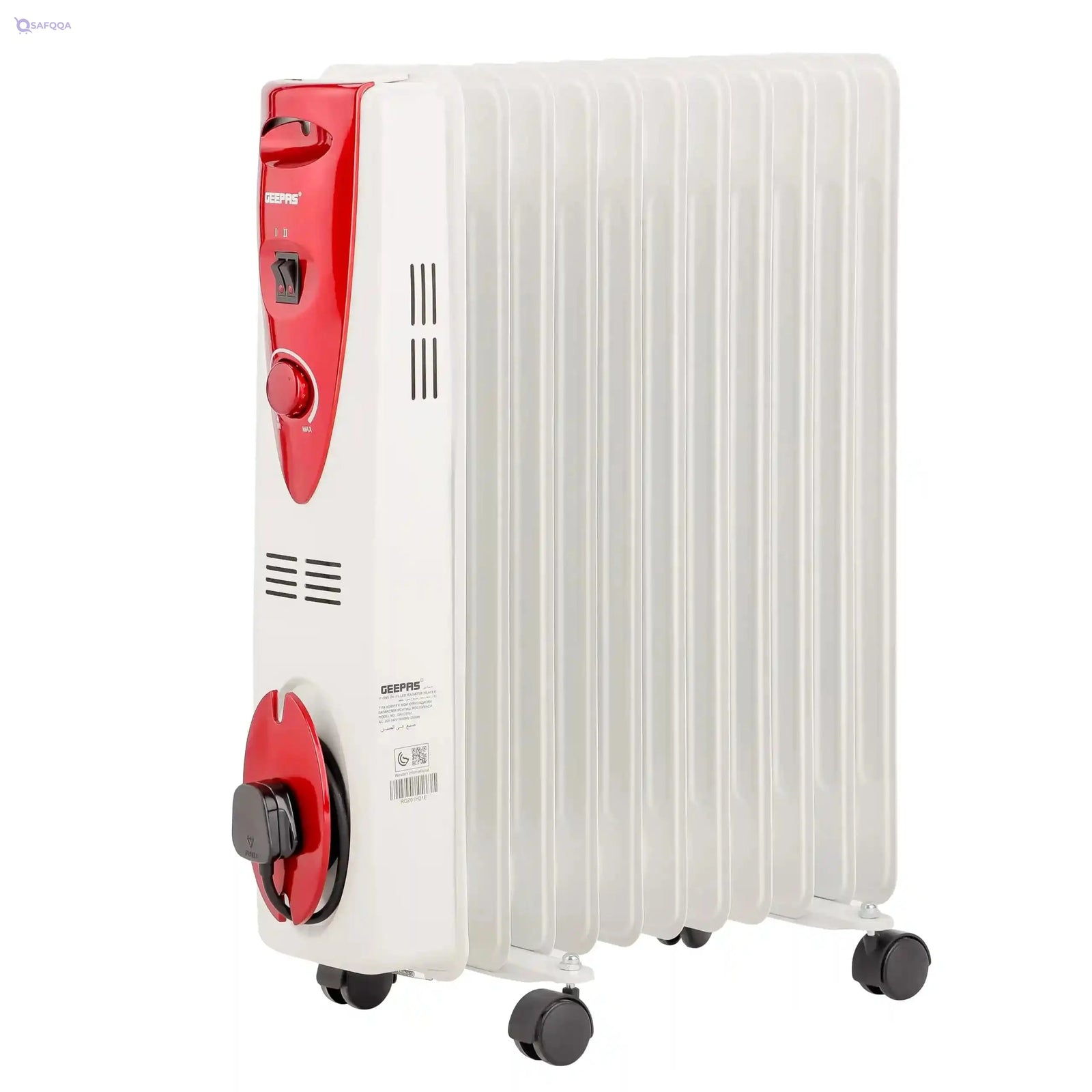Geepas 11-Fins Oil Filled Radiator Heater – 2000W (Slight Side Dent) - Safqqa