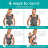 Infantino 4-in-1 convertible baby carrier facing-in (narrow seat), facing-in (wide seat), facing-out and back pack Extra padded shoulder pads with Wonder cover - Safqqa