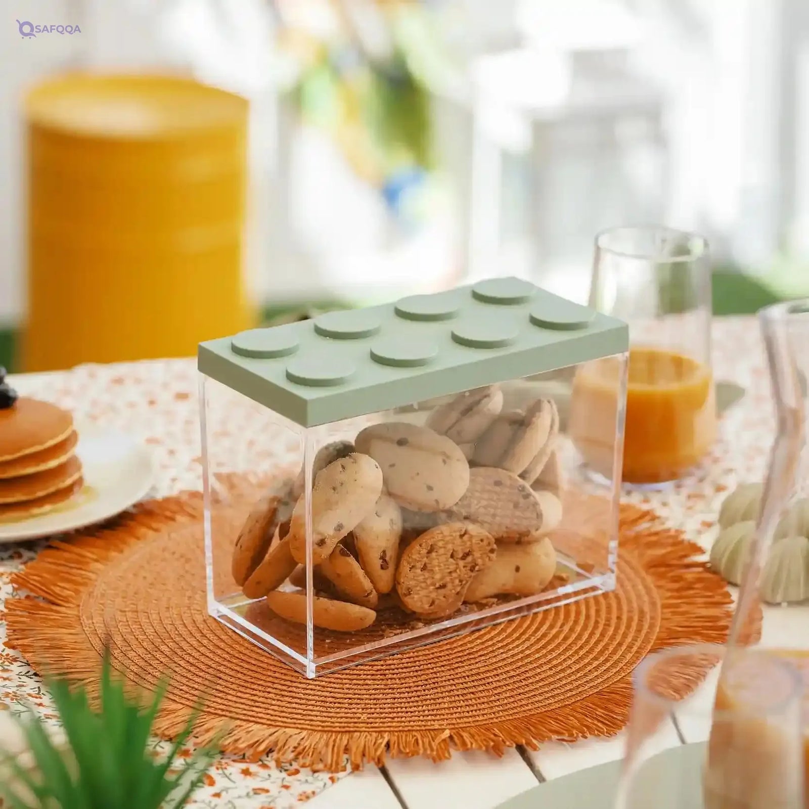 Omada Design Brickstore, Set of 2 Brick Container of Different Dimensions (2x 33.8 oz; 2x 50.7 oz) - Safqqa Egypt