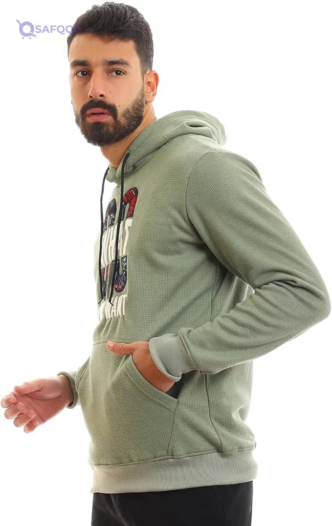 Andora Men's Front Stitched Cotton Hoodie - Safqqa