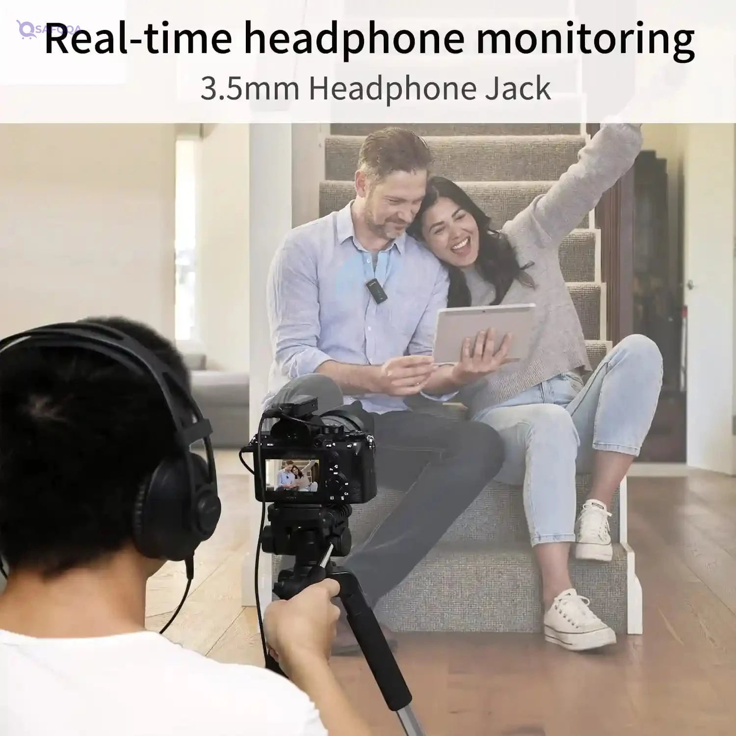 Boya by-xm6-s2 2.4ghz dual-channel wireless microphone system - Safqqa