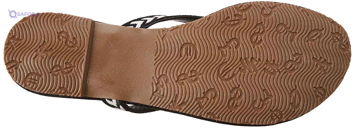 Club Aldo Embroidered Flat Flip Flops for Women - Safqqa Egypt
