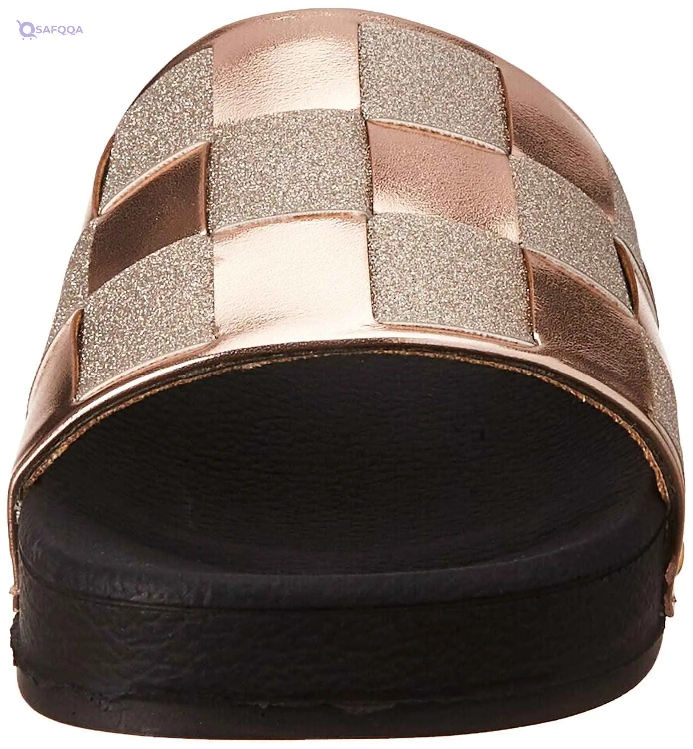 Club Aldo Basket Weave Contrast Sole Slides for Women - Safqqa Egypt