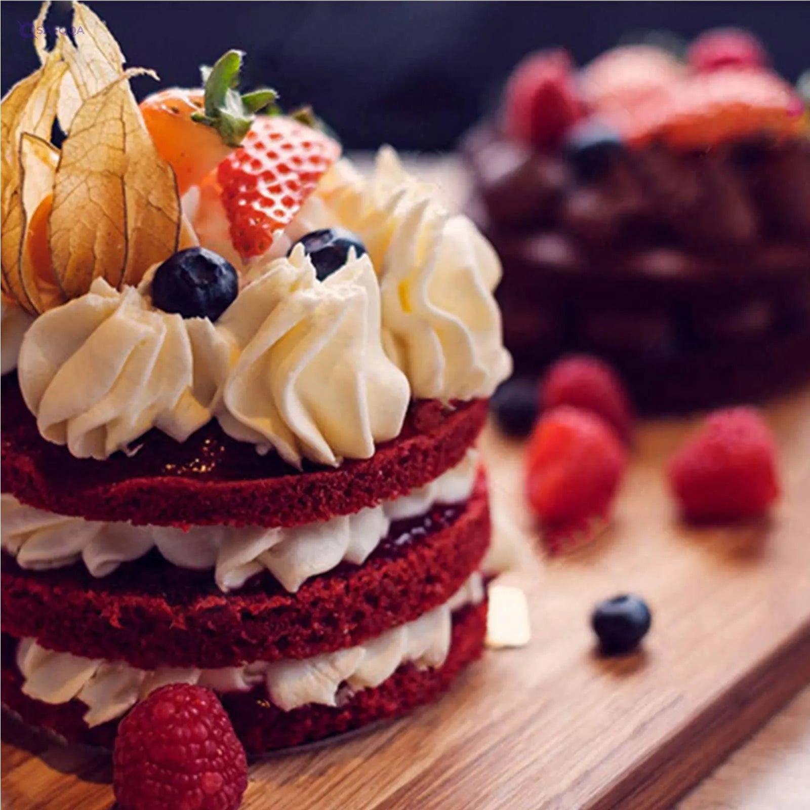 Kastwave Set of 4 Stainless Steel Mousse Cake Rings – 3 Inch Round with Pusher - Safqqa