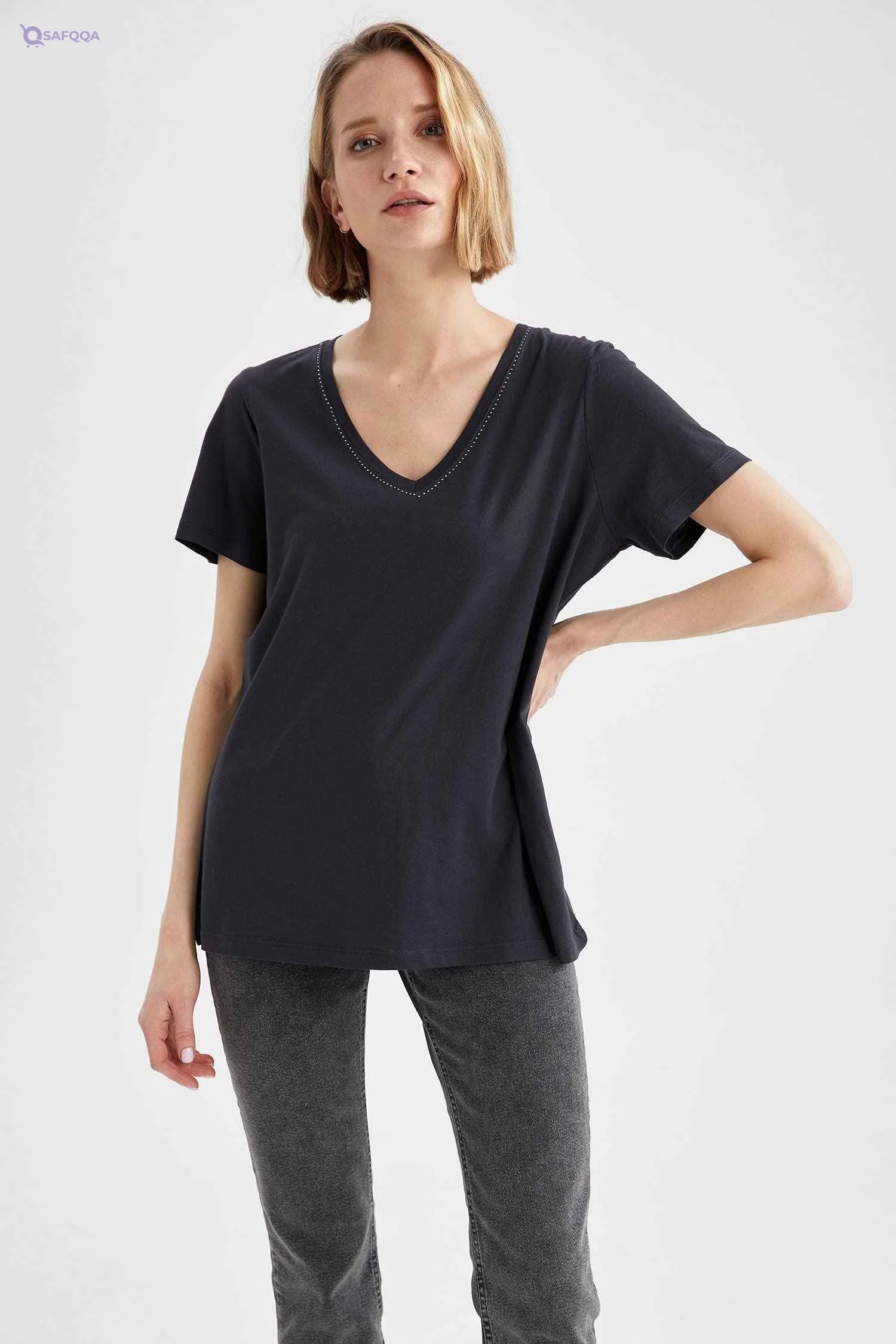 DeFacto womens U6406AZ T-Shirt - Safqqa Egypt
