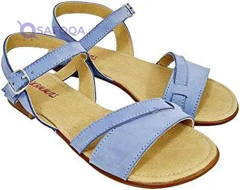 Summer Slingback Velcro Closure Flat Sandals for Girls - Safqqa Egypt