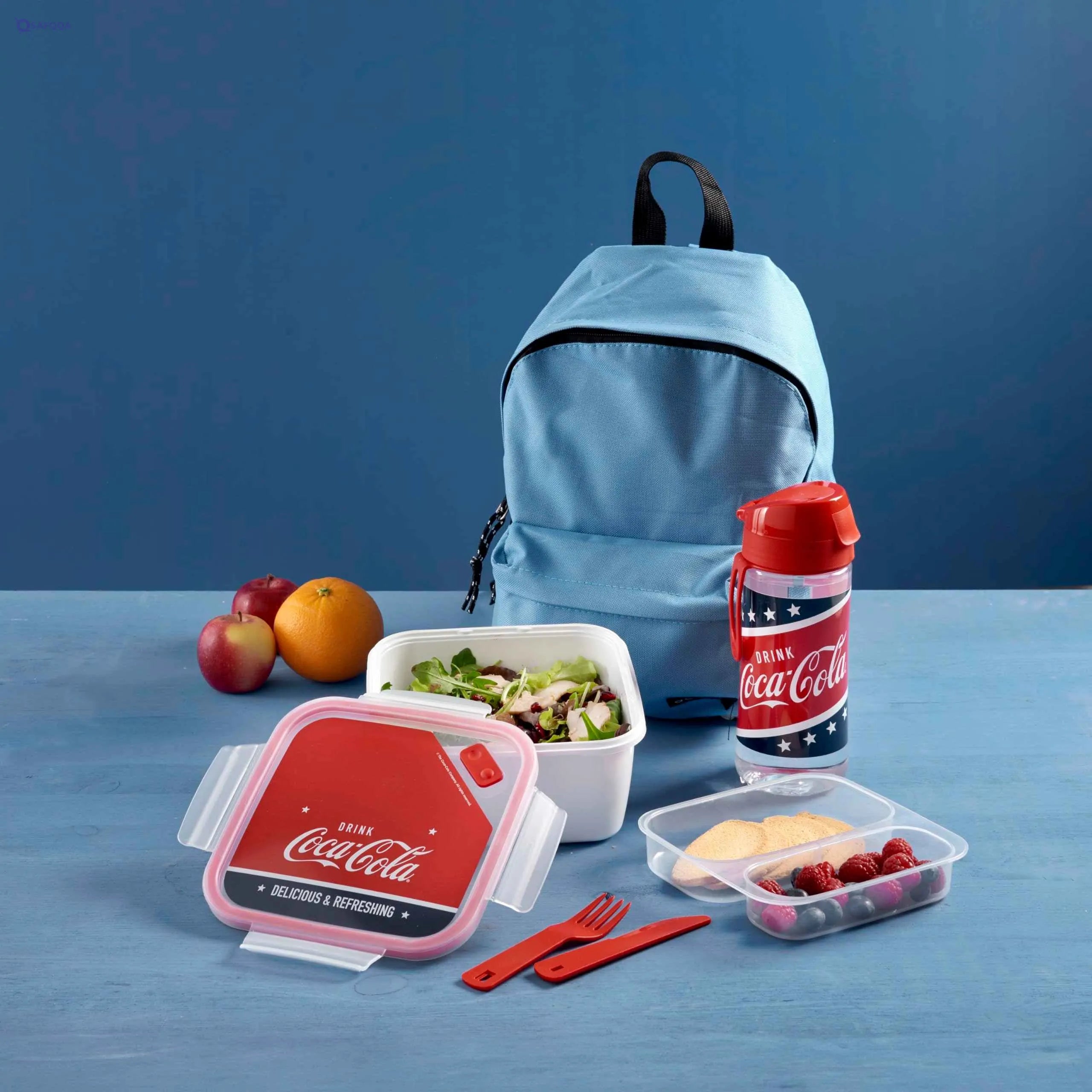 Snips Coca-Cola Square Lunch Box 1.4 L- Made in Italy Lunch Box 0% Bpa - Safqqa