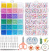Tiokkss 12,000 Pcs Glass Seed Beads & 1,200 Pcs Alphabet Letter Beads Set – DIY Jewelry Making Kit - Safqqa