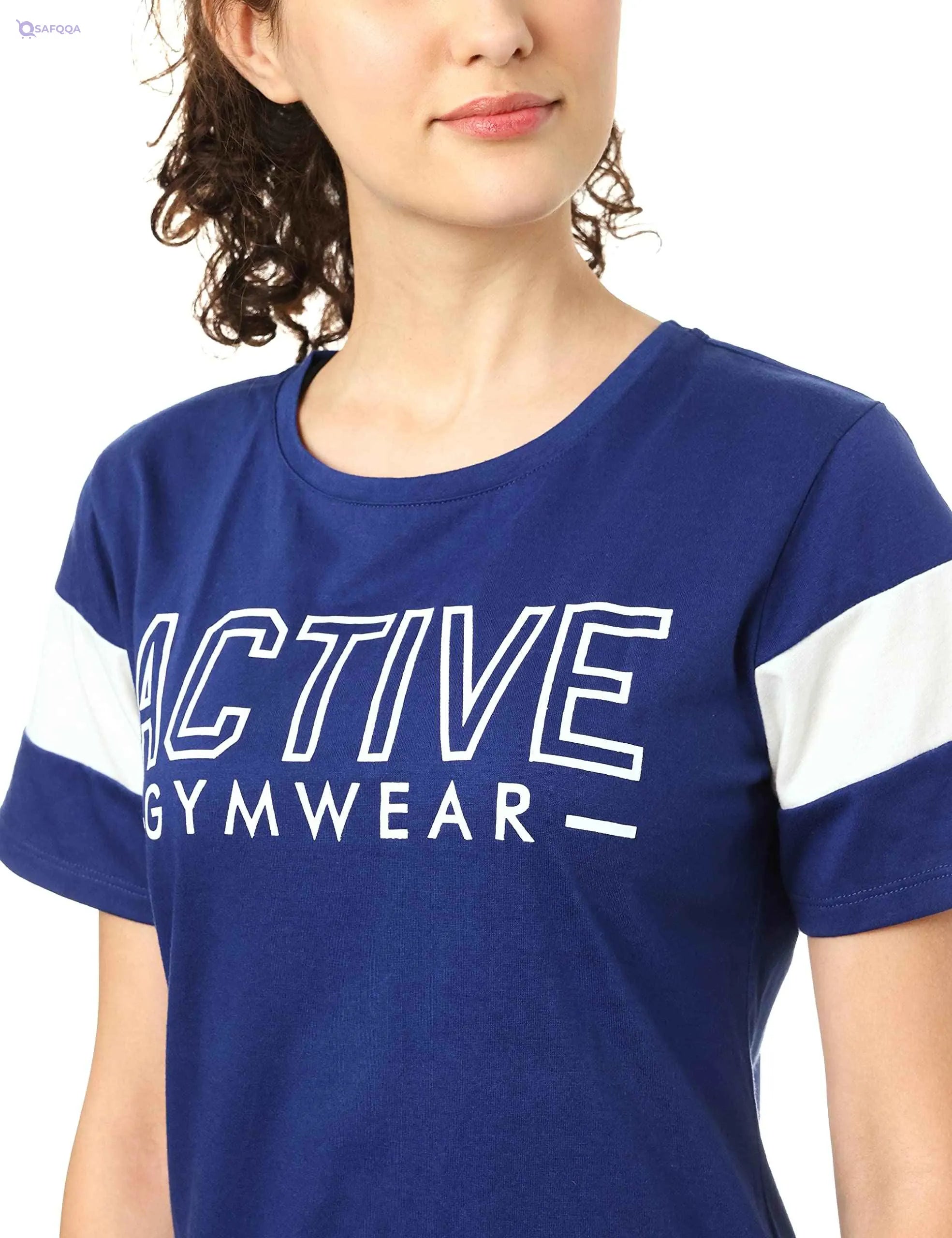 Splash Front Print Short Sleeves T-Shirt for Women - Safqqa Egypt