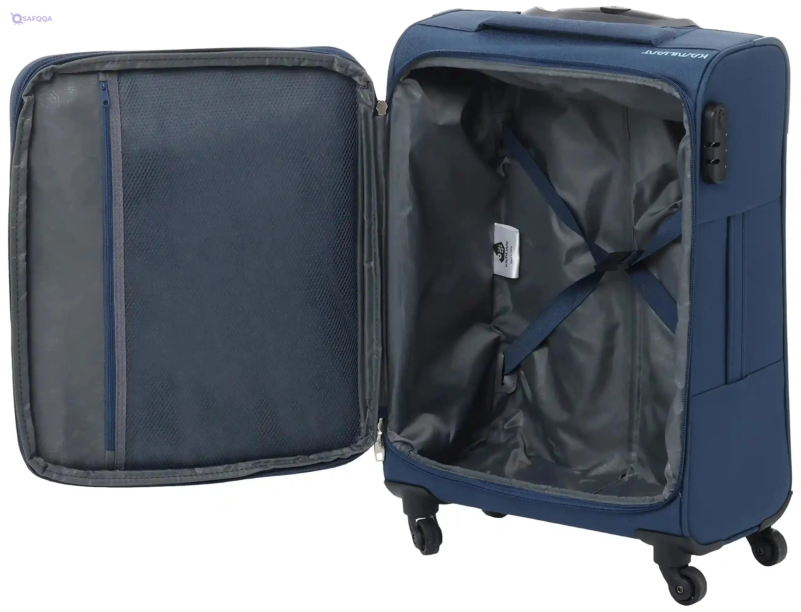 Kamiliant Suitcases Soft Spinner Blue 55 cm - Safqqa