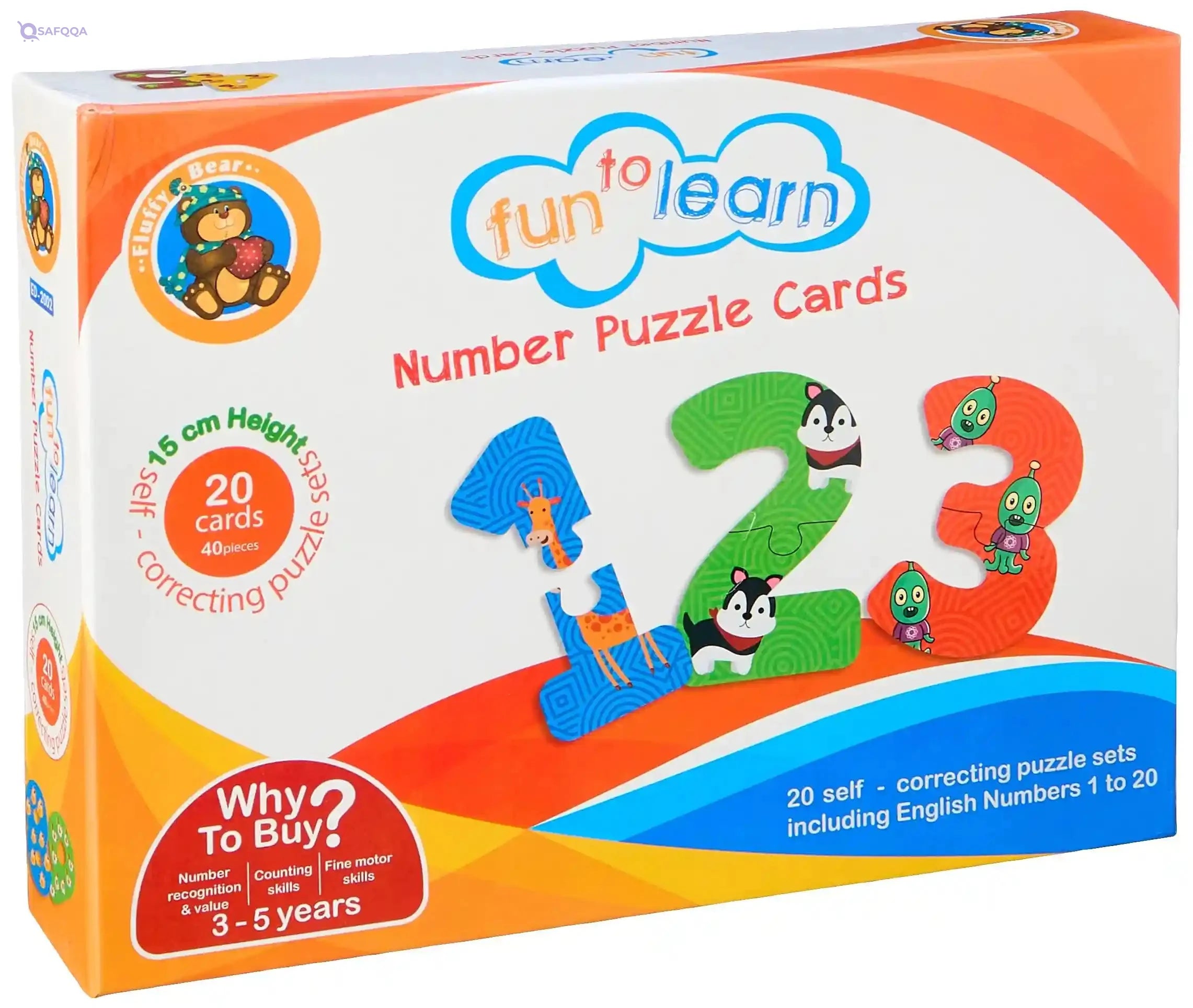 Fluffy Bear ED-2002 Numbers Cards Puzzle - Safqqa Egypt