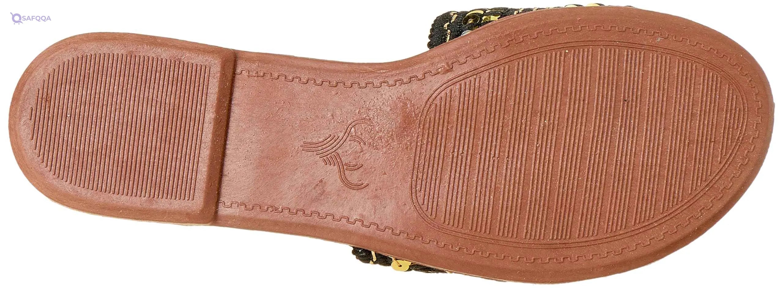 Sway Slides – 1cm Heel, Laced Canvas with a Touch of Gold Glitter - Safqqa Egypt
