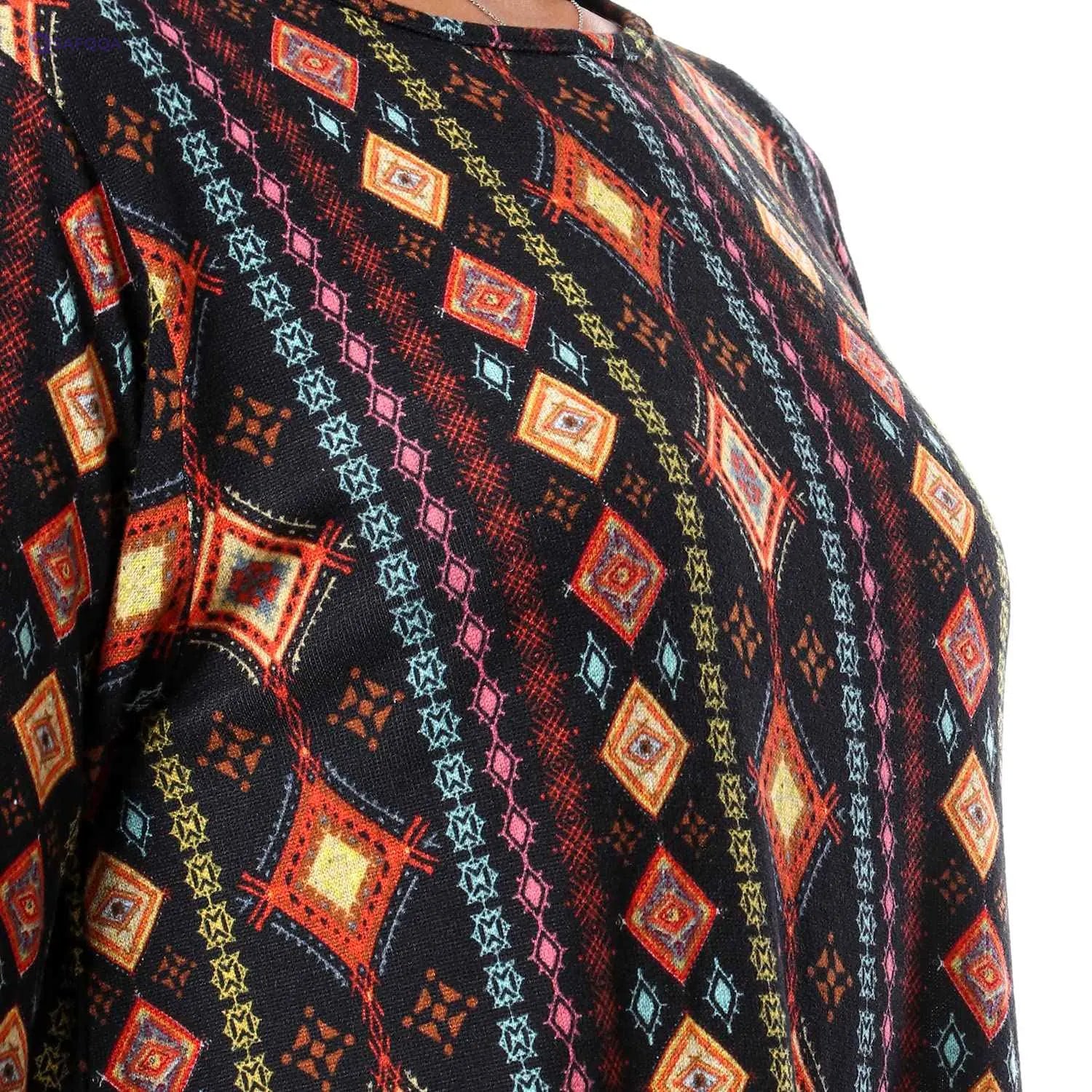 JAMILA Printed Long Sleeve Blouse For Women,Durable stitching for long-lasting wear - Safqqa