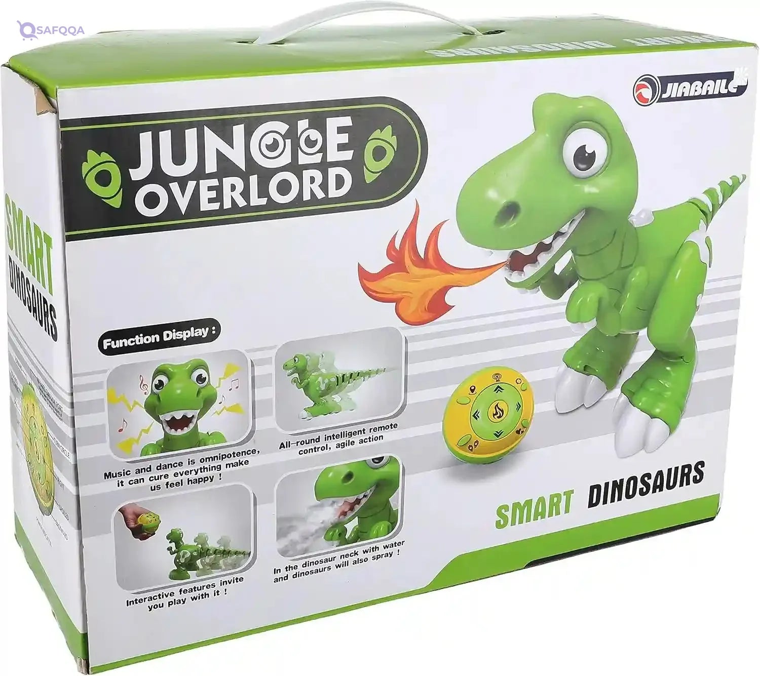Jiabaile Jungle Overlord Smart Dinosaur with Remote Control - Light Green - Safqqa Egypt