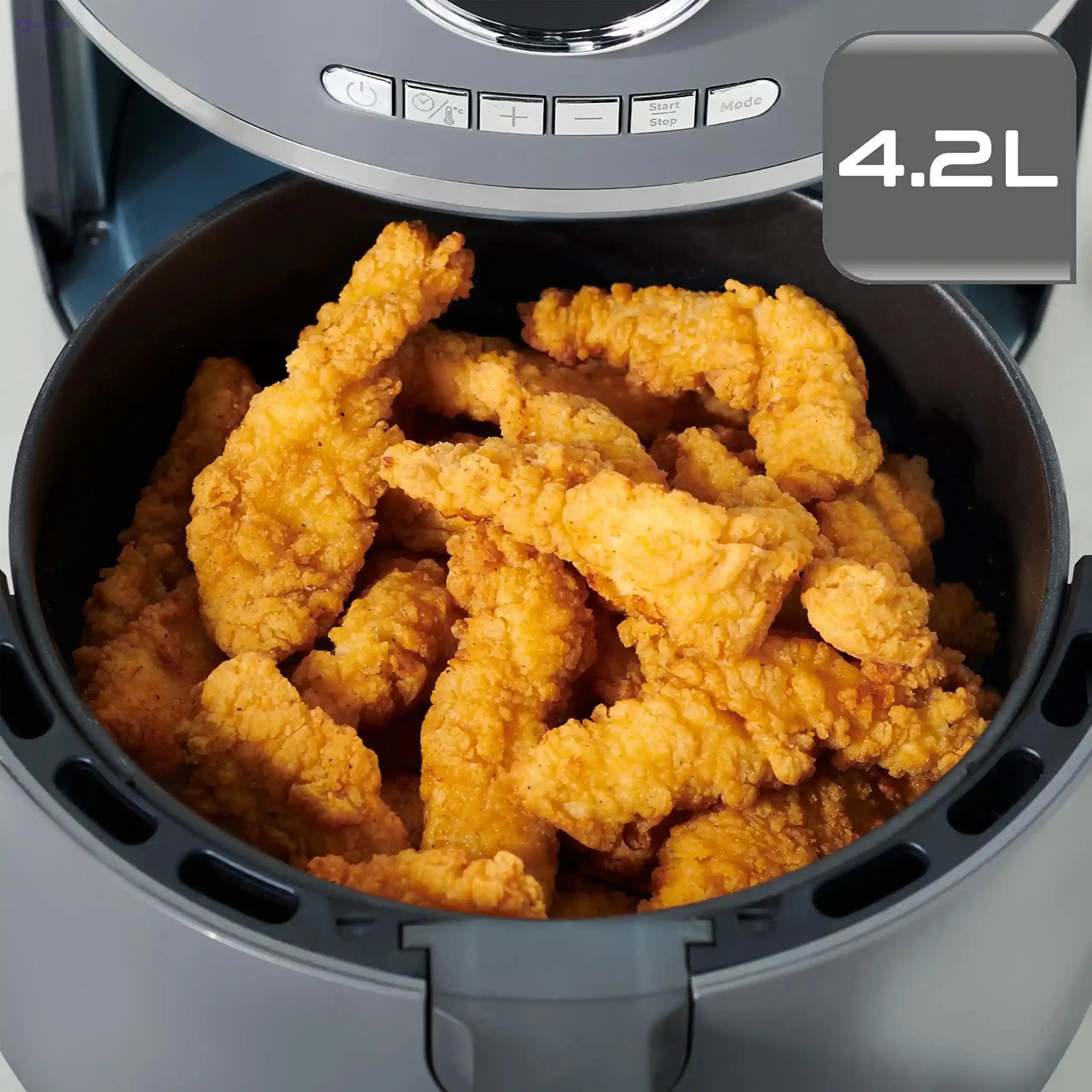 Tefal Ultra Fry Digital Air Fryer, 4.2 Liters, 8 Programs, Charcoal Grey - EY111B15 - Safqqa