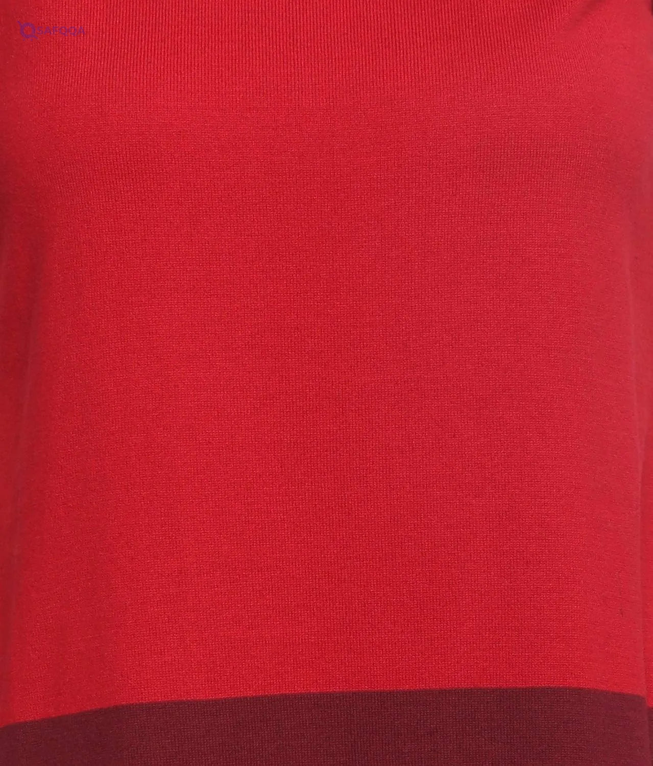 Bella Dona Two-Tone Knitted Longline Sleeveless T-Shirt for Women - Safqqa