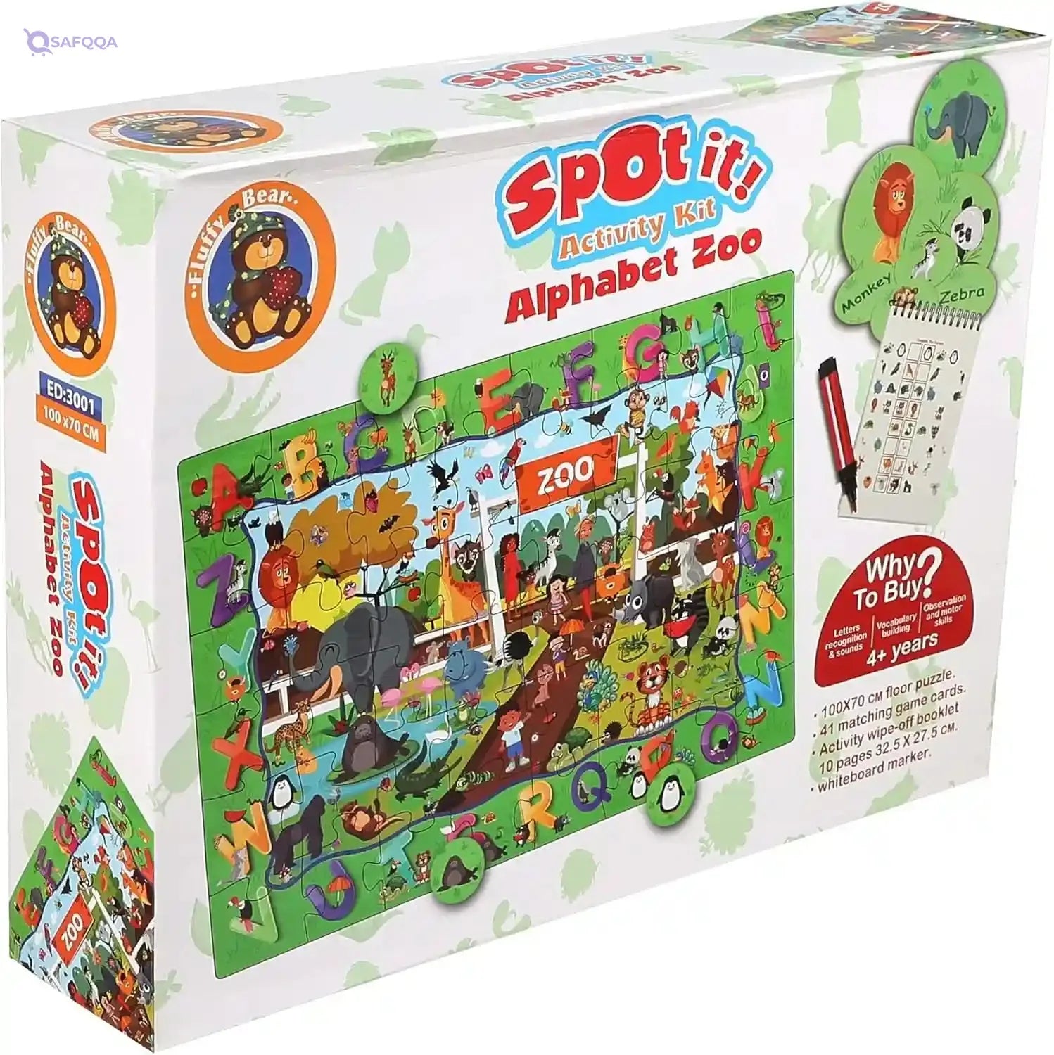 Fluffy Bear ED-3001 Spot It Alphabet Activity Kit for Kids - Safqqa Egypt