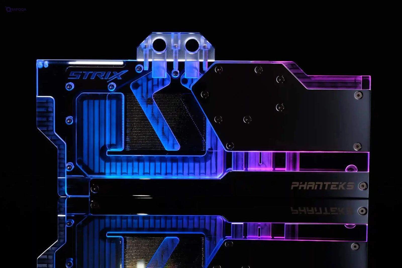 Phanteks (PH-GB2080TiAS_CR01) Glacier G2080Ti Strix GPU Full Waterblock for RTX 2080/2080Ti - Nickel-Plated, Acrylic, Addressable RGB, Mirror Chrome - Safqqa