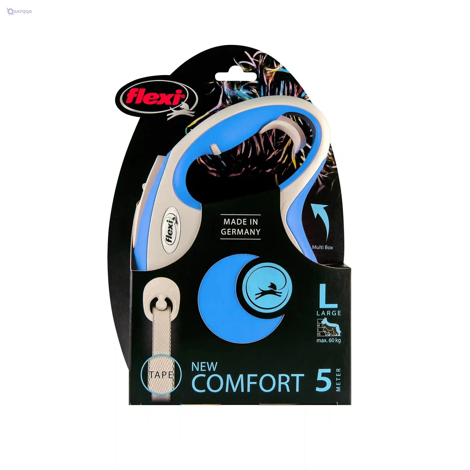 Flexi Tape 5m Blue For Dog - Safqqa