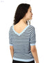 Elle Blouses For Womens Short Sleeves V-Neck Patterned Top for Women - Safqqa Egypt