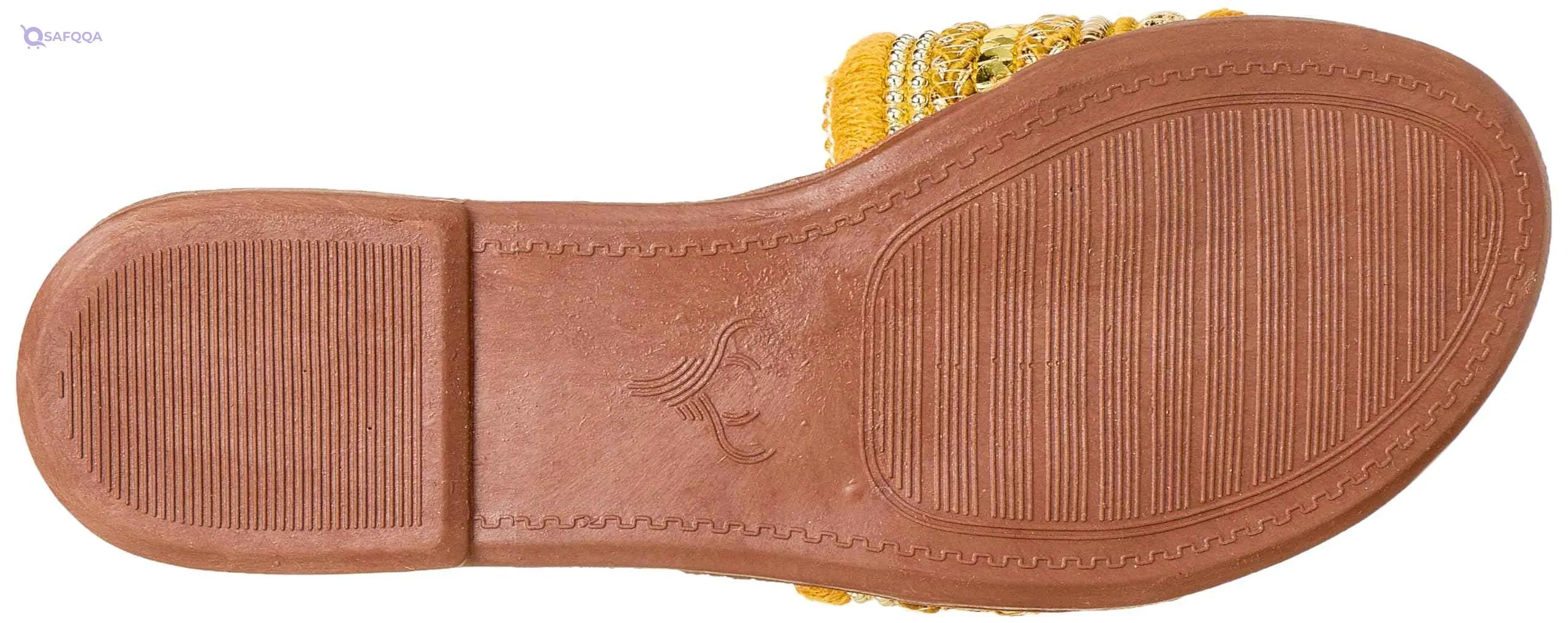 Sway 1 c.m slippers,lace fabric arabesque style embroidery strap - Safqqa