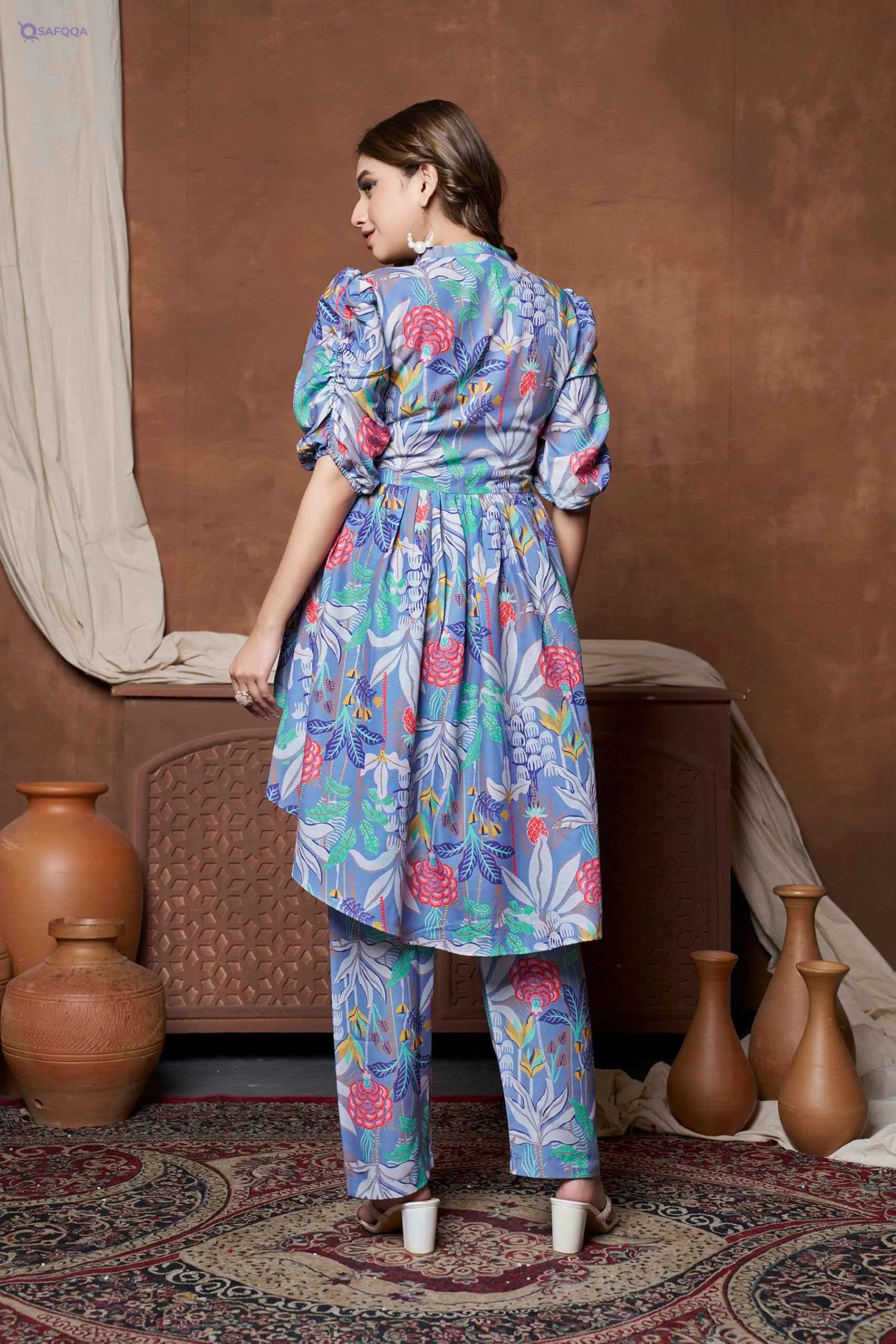 GRECIILOOKS Rayon Standard Length Stylish Kurta Ethnic for Women - Safqqa