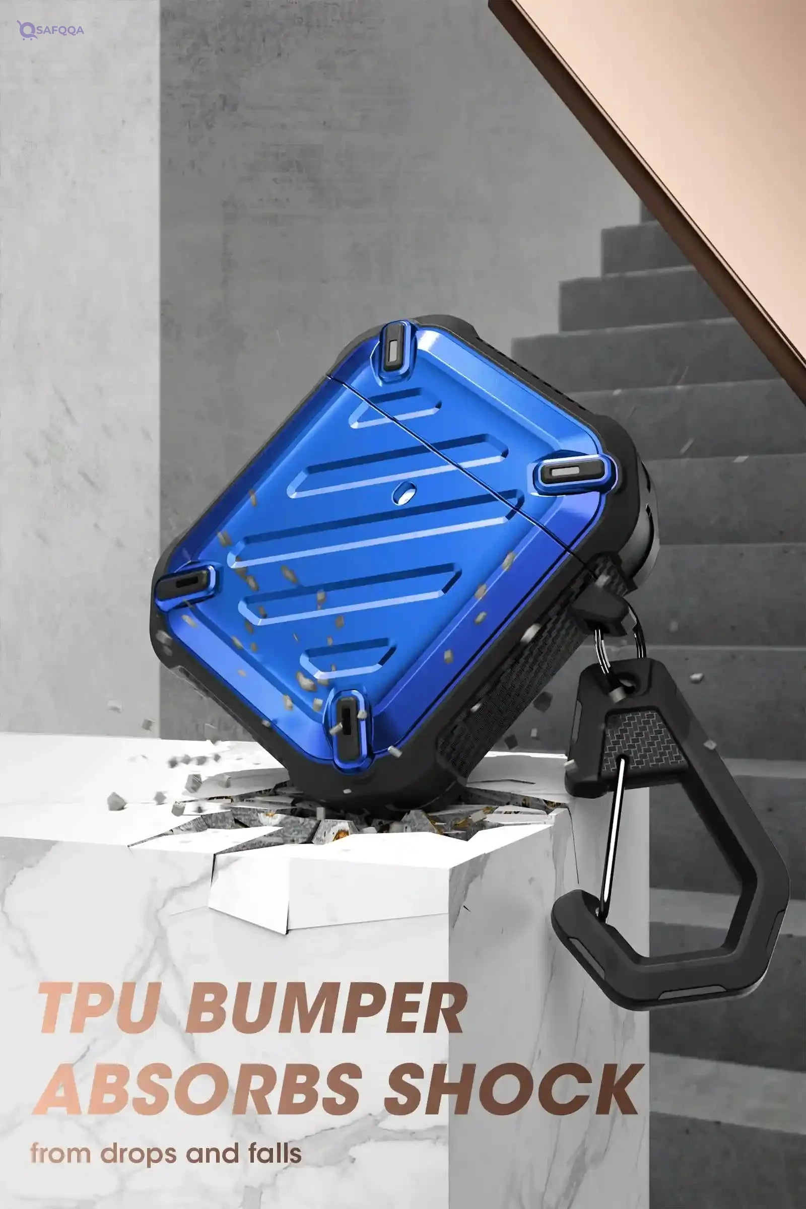 SUPCASE Unicorn Beetle Pro Series - Full Body Rugged Protective Case for Apple AirPods 1st/2nd Generation, Blue - Safqqa Egypt