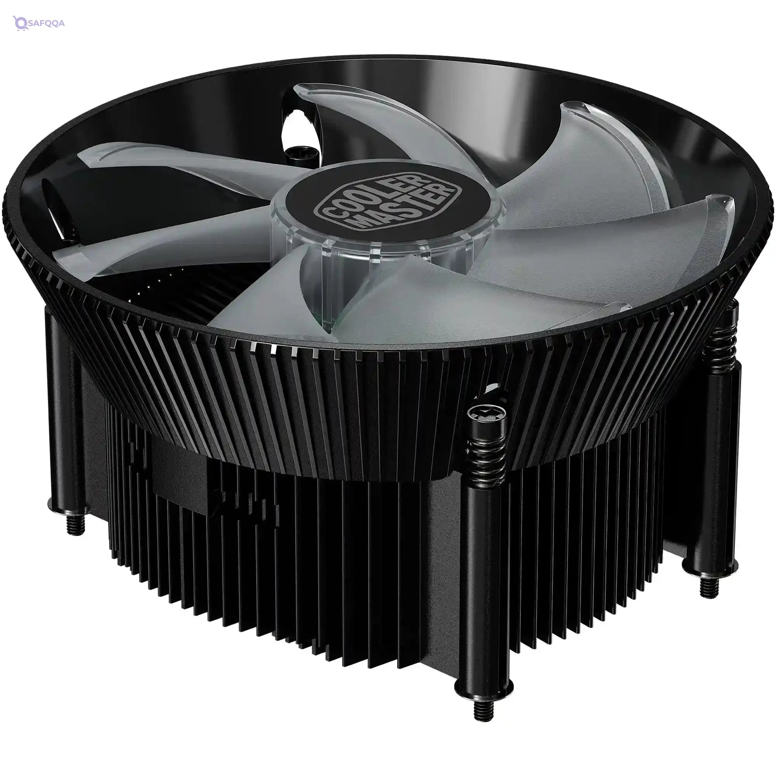 Cooler Master i71C RGB Intel Low Profile CPU Air Cooler, Anodized Black Aluminum Fins, Copper Insert Base, MF120 RGB 4 Pin Lighting Fan for Intel LGA1151, RR-I71C-20PC-R1, Copper Base - Safqqa