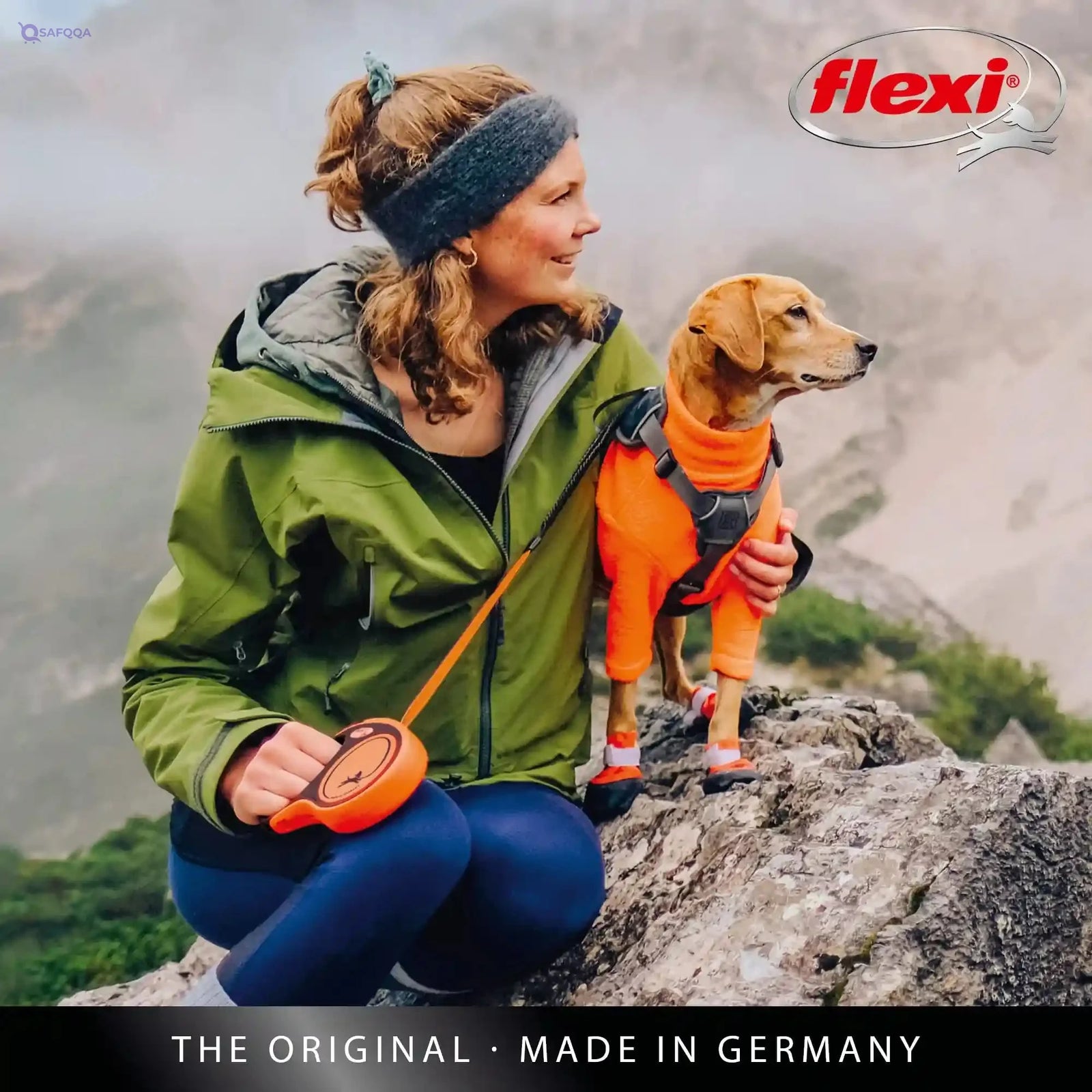 Flexi Tape 5m Black * Orange For Dog - Safqqa