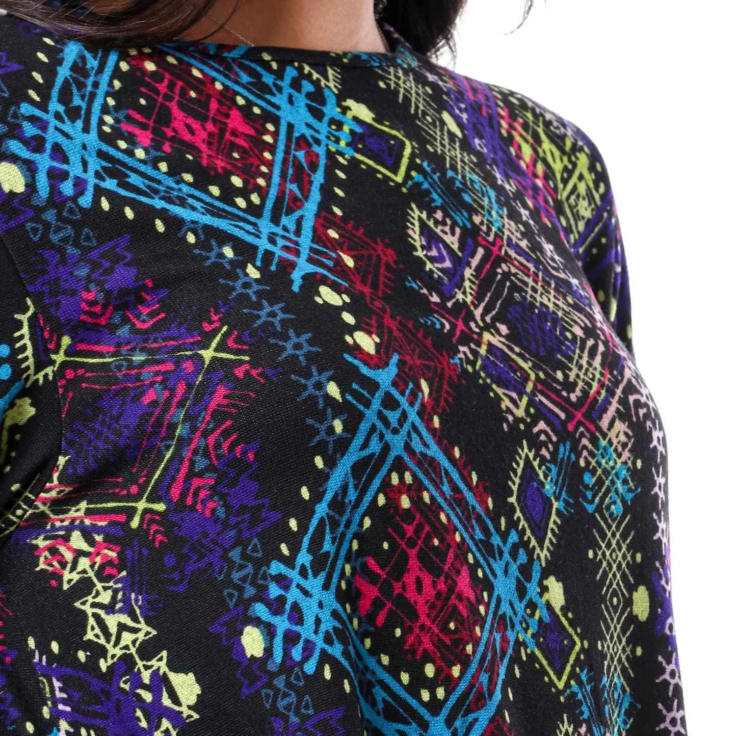 JAMILA Printted Long Sleeves Blouse For Women,Can be paired effortlessly with skirts, trousers, or jeans.. - Safqqa