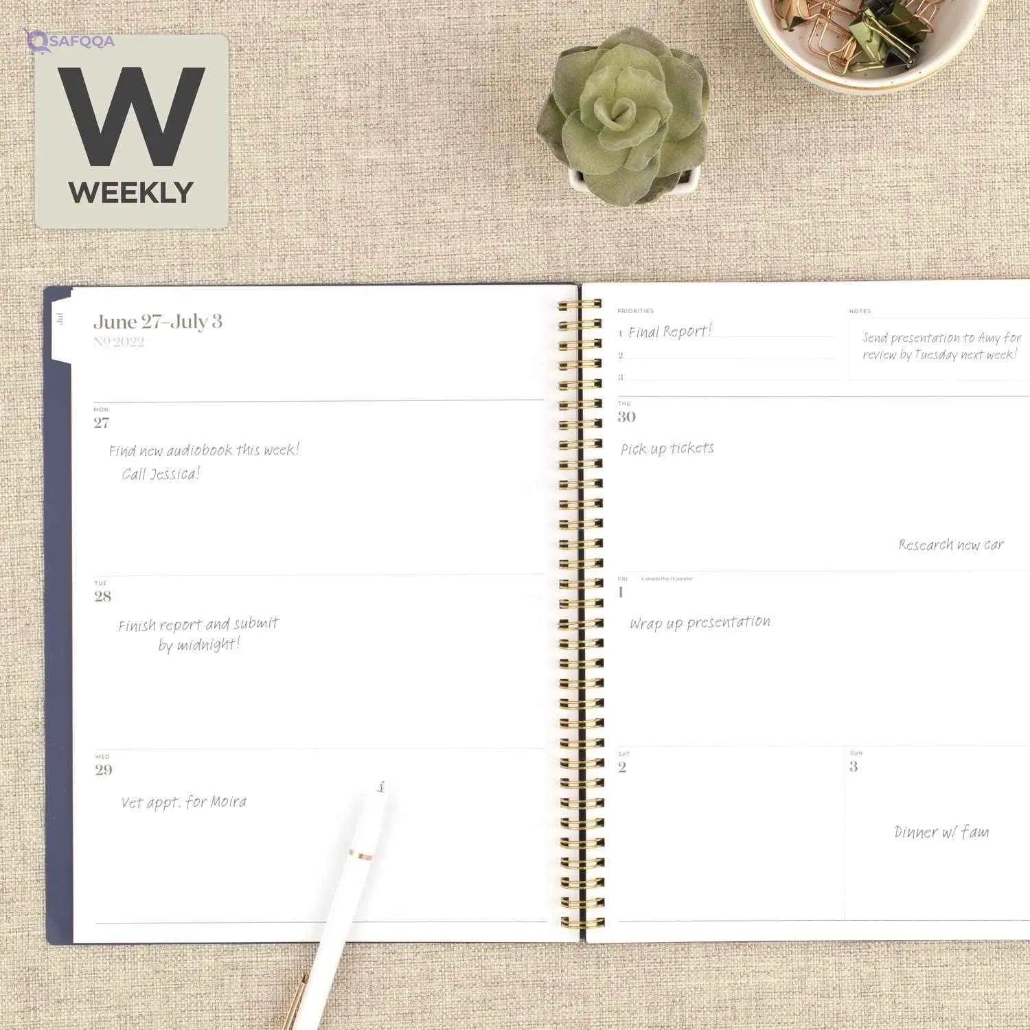 Cambridge 2022-2023 Academic Planner, Weekly & Monthly, 8-1/2" x 11", Large, WorkStyle Classic, Navy (1606-905A-58) - Safqqa Egypt