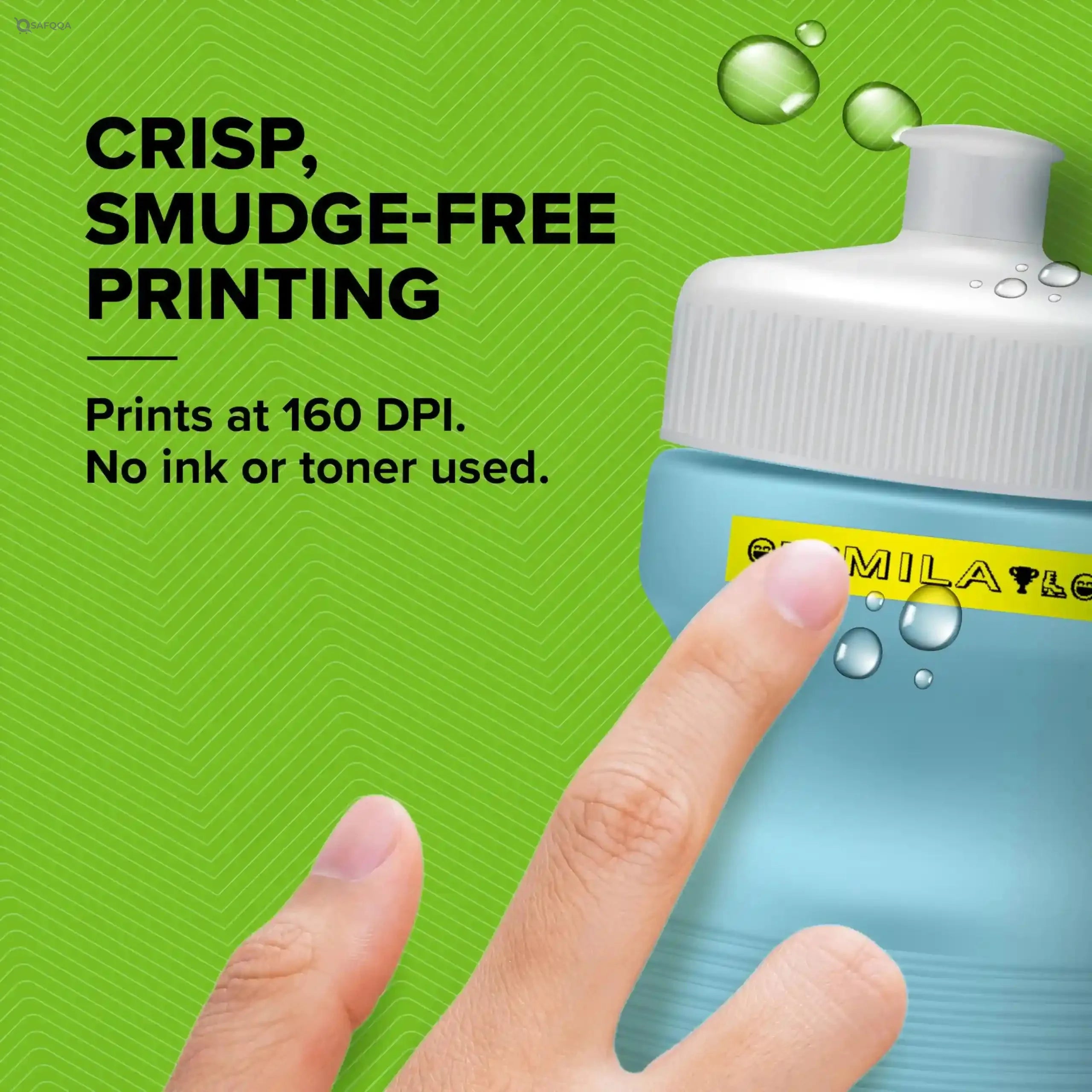 DYMO  Plastic Labels | Authentic | 12 mm x 4 m Roll | Black Print on Green Labels | Self-Adhesive Multipurpose Labels for Label Makers - Safqqa