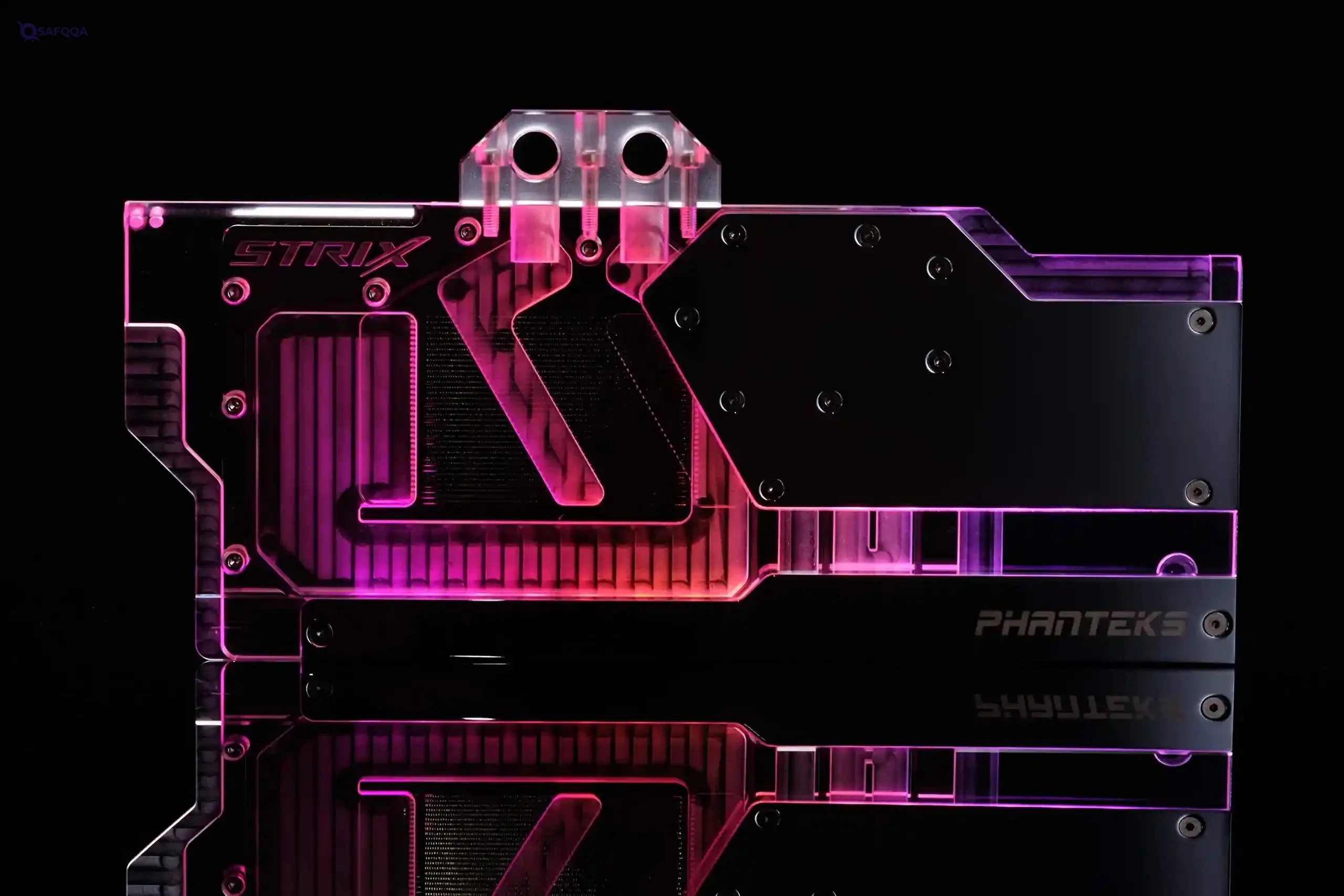 Phanteks (PH-GB2080TiAS_CR01) Glacier G2080Ti Strix GPU Full Waterblock for RTX 2080/2080Ti - Nickel-Plated, Acrylic, Addressable RGB, Mirror Chrome - Safqqa