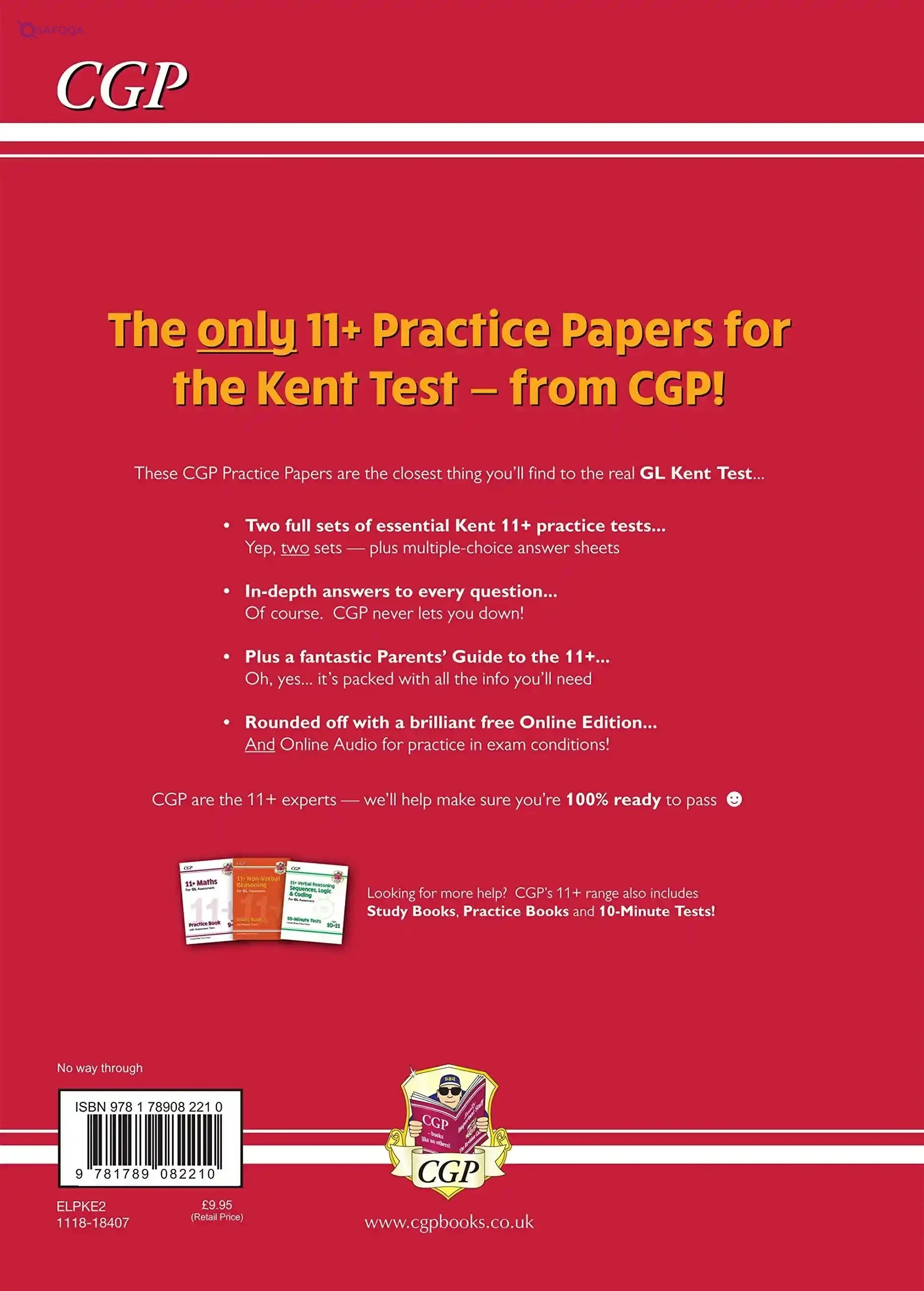 Coordination Group Publications Ltd (CGP) New Kent Test 11+ GL Practice Papers (with Parents' Guide & Online Edition) - Safqqa