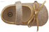 Mix & Max Metallic Bow-Detail Mary Jane Shoes for Girls - Gold, 0 - 6 Months- multi - Safqqa Egypt