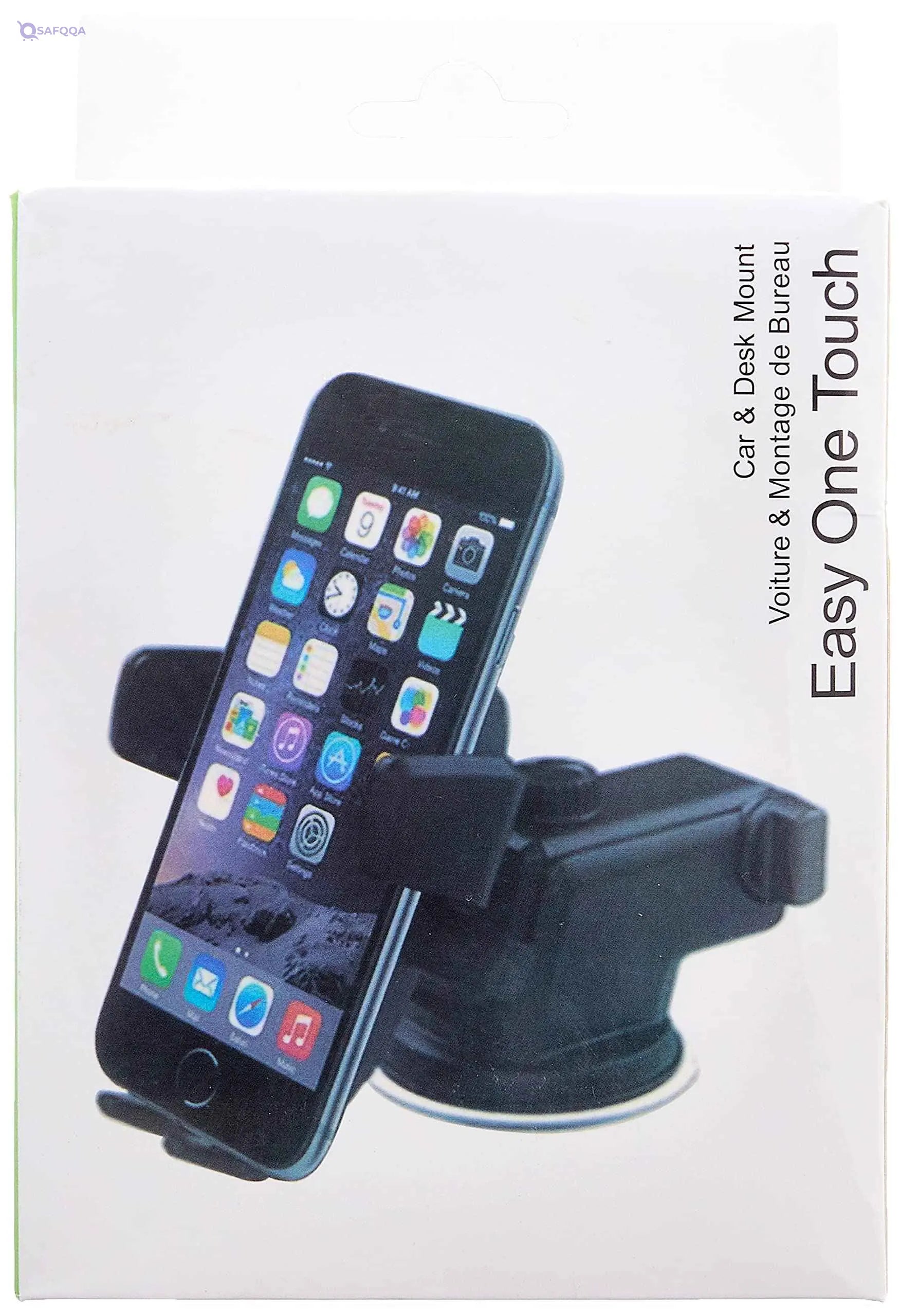 Easy one touch 2 universal car mount holder for smartphones iphone x samsung s8 note 8 huawei oneplus - black - Safqqa Egypt