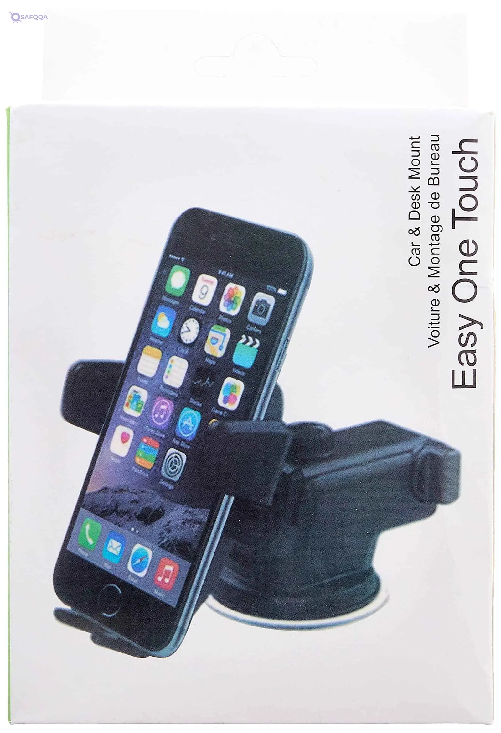 Easy one touch 2 universal car mount holder for smartphones iphone x samsung s8 note 8 huawei oneplus - black - Safqqa Egypt