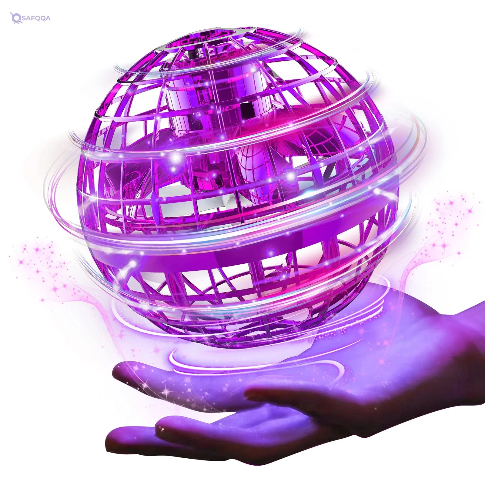 2022 Upgraded Flying Orb Ball – Hand-Controlled Boomerang Hover Ball Spinner Toy with Lights, Indoor & Outdoor Gift for Kids Ages 6+ - Safqqa