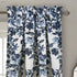 Lush Decor Navy and White Tanisha Curtains Room Darkening Floral Vine Print Design Window Panel Set (Pair), 95" x 52" - Safqqa