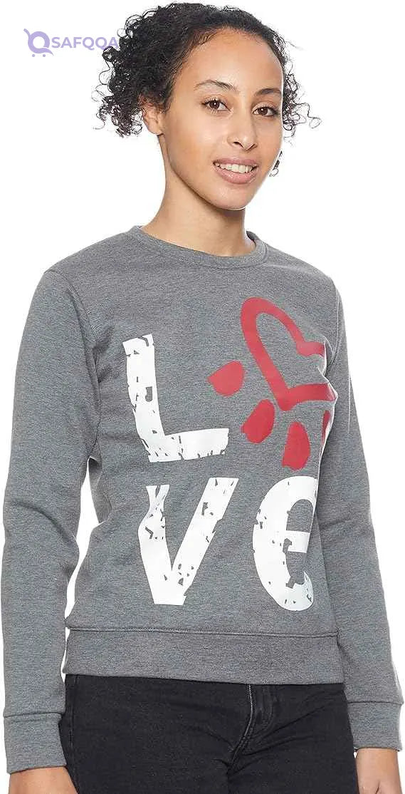 Dockland Women's Printed Crew Neck Sweatshirt (Model 1930) - Safqqa Egypt