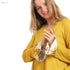 kady-Women-High-Low V-Neck Blouse With Floral Trim - Safqqa Egypt