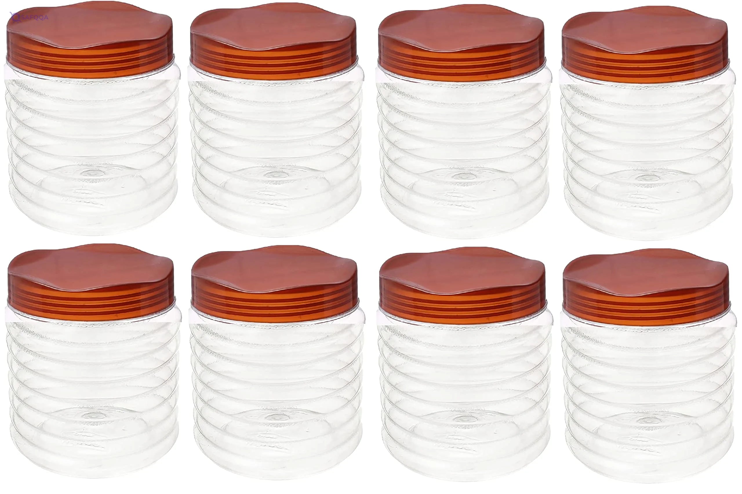 Elyassin Spice jar set ,8 pieces Made from durable, high-quality plastic - Safqqa