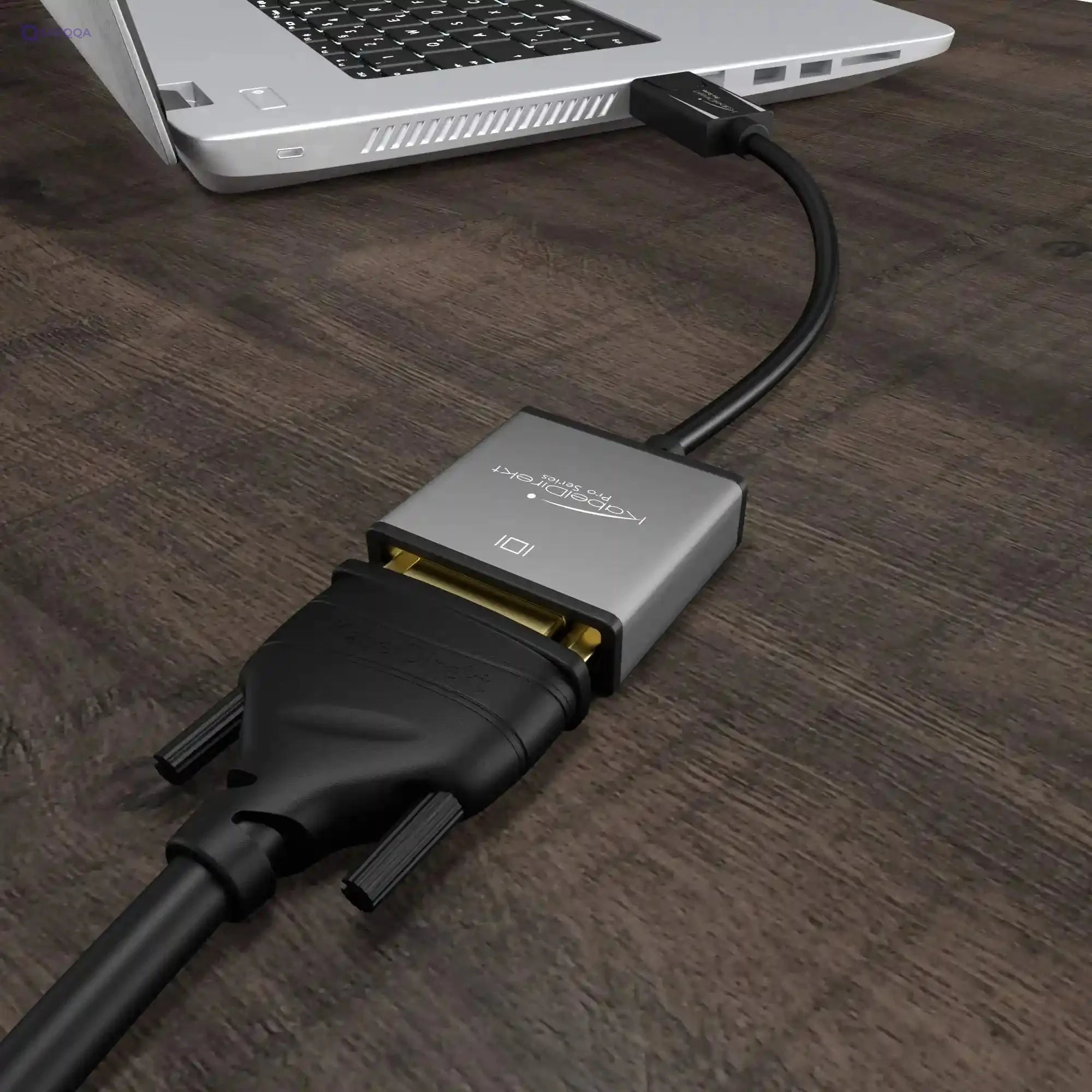 KabelDirekt 1117 0.15m DisplayPort DP to DVI adapter (maximum resolution 4K/30Hz, suitable for all graphics cards with a socket connecting beamers or monitors input) PRO Series black - Safqqa Egypt