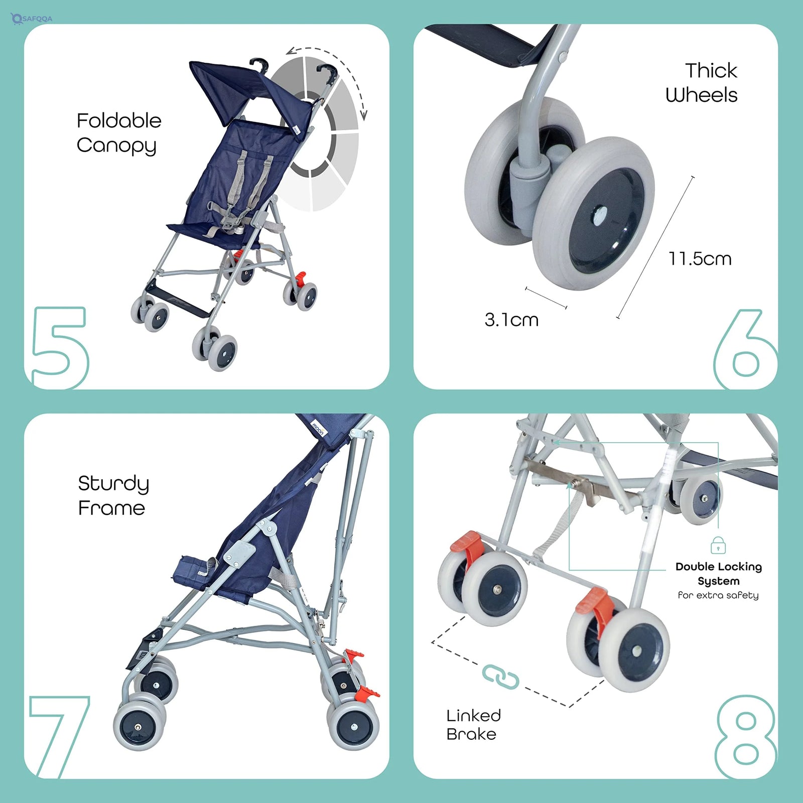 The Moon Brand Jet Baby Stroller – Lightest Travel Buggy for Toddlers - Safqqa